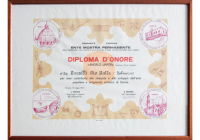 Ente mostra permanenete diploma d'onore 1974